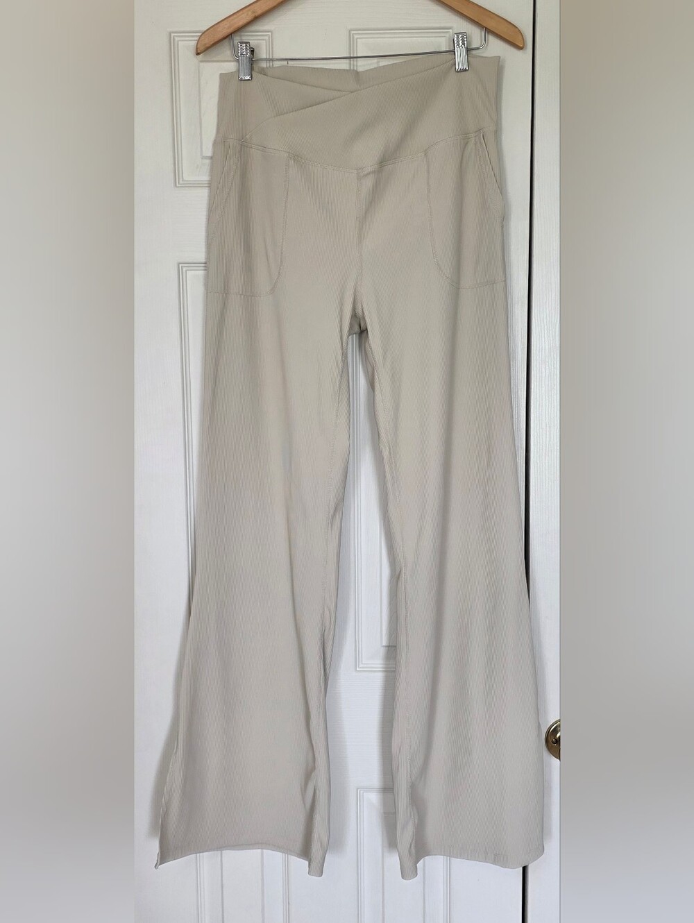 Rae Mode Cream Wide Leg Yoga Athleisure Pants 3XL